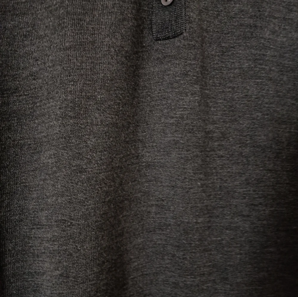 Banana Republic‎ Silk Blend Polo Style Knit Sweater Gray Large Y2K